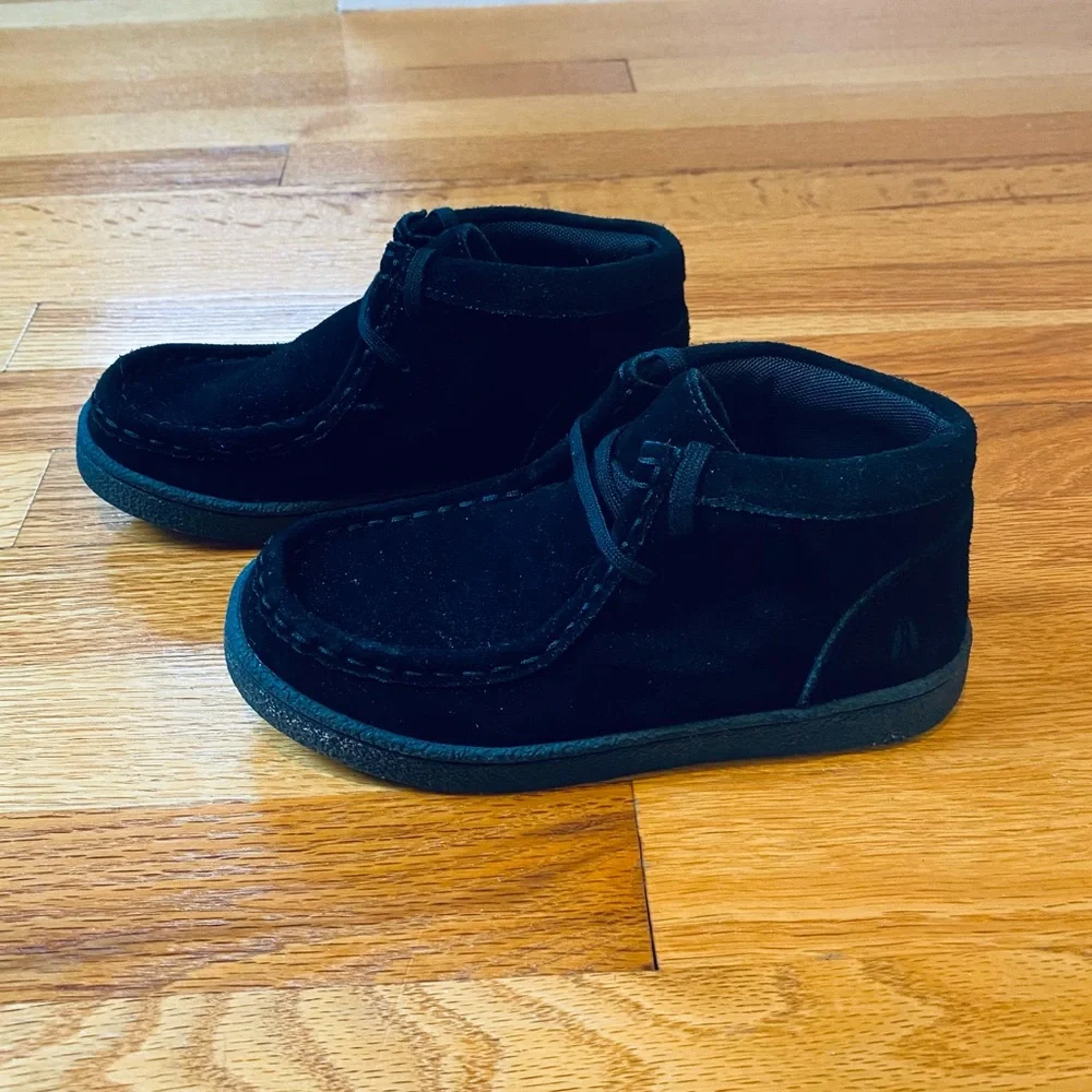 Hush Puppies BLACK slip on moccasins size 12.5